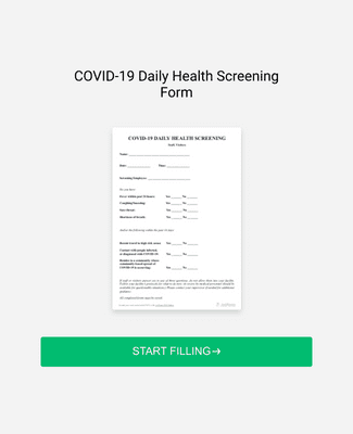 Form Templates: COVID 19 Daily Health Screening Form
