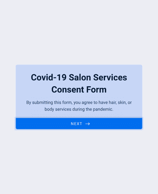 Form Templates: Covid 19 Salon Services Consent Form