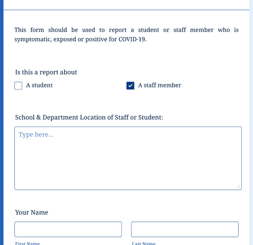 School Riporting Form COVID-19 Report Forms - Form Templates | Jotform