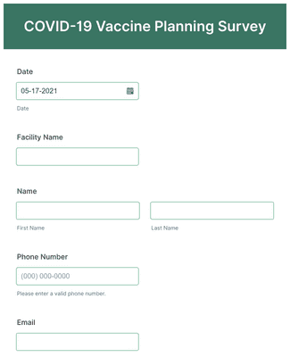 COVID-19 Vaccine Planning Survey Form Template | Jotform