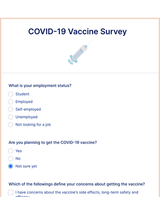 Form Templates: COVID 19 Vaccine Survey