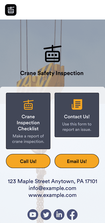 Crane Inspection App