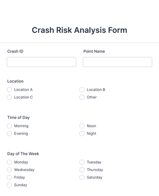 Crash Risk Analysis Form