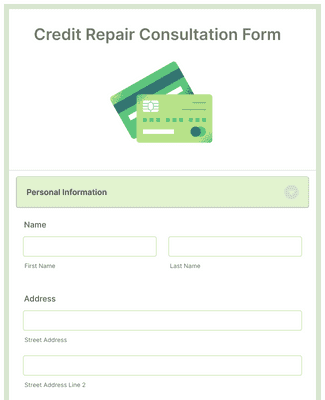 Credit Repair Consultation Form Template | Jotform