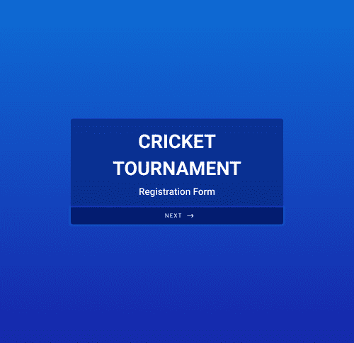 Form Templates: Cricket Tournament Registration Form