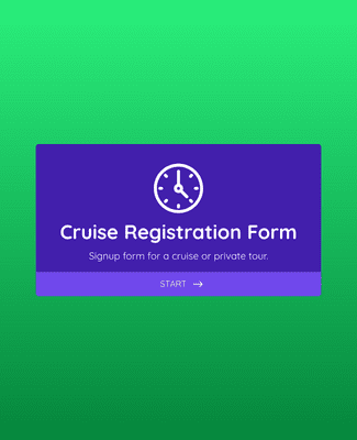 Form Templates: Cruise Registration Form