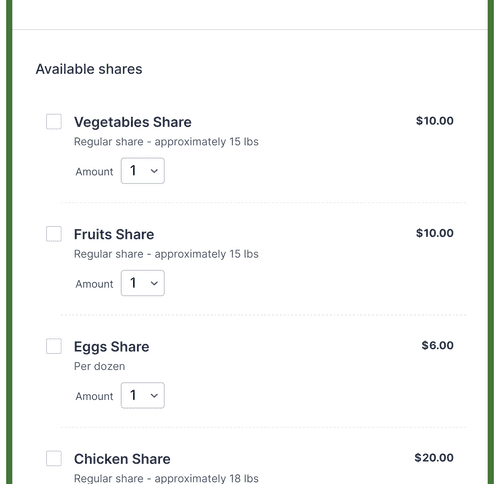 CSA Order Form Template | Jotform
