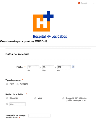Form Templates: Cuestionario COVID 19 | Hospital H+