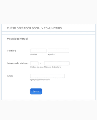 Form Templates: CURSO OPERADOR SOCIAL Y COMUNITARIO 