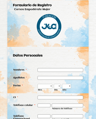 Form Templates: Empoderate Mujer