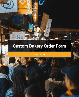 Custom Bakery Order Form