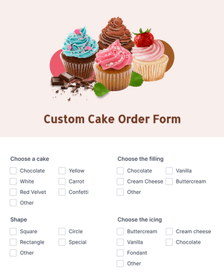 Cake Order Form | Plumsail