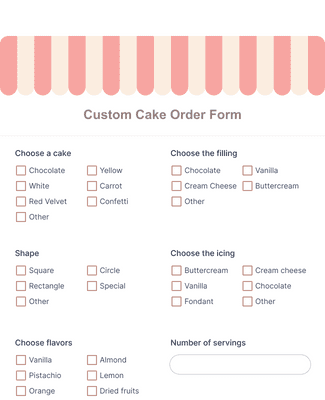 Custom Cake Order Form