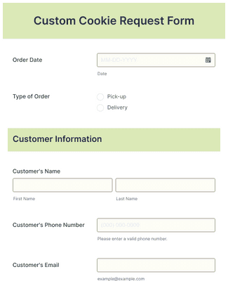 Custom Cookie Request Form
