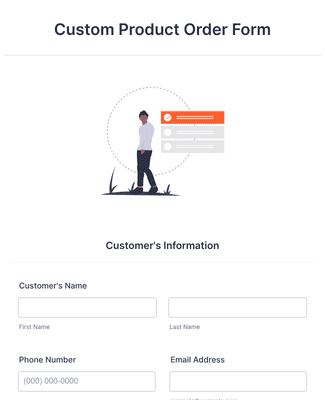 Custom Product Order Form Template