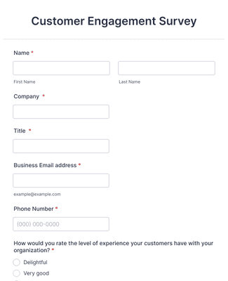 Customer Engagement Survey Form Template | Jotform