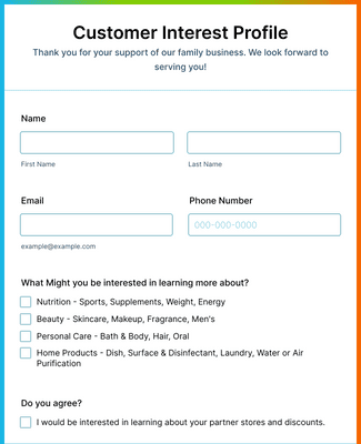 Customer Profile Survey Form Template | Jotform