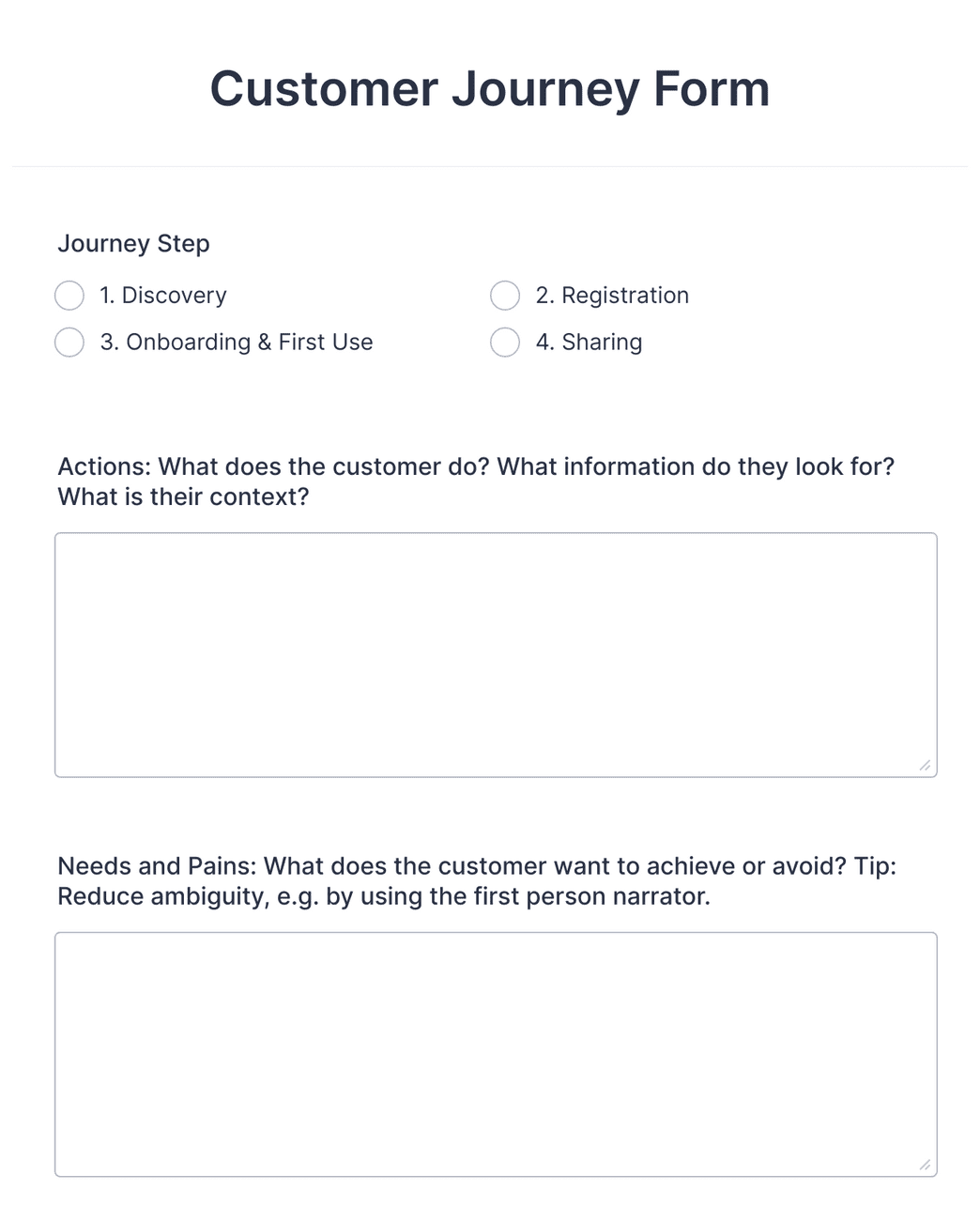 Customer Journey Form Template | Jotform