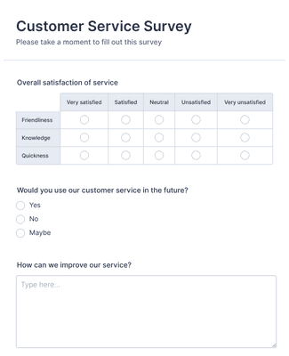 Project Satisfaction Survey Form Template | Jotform
