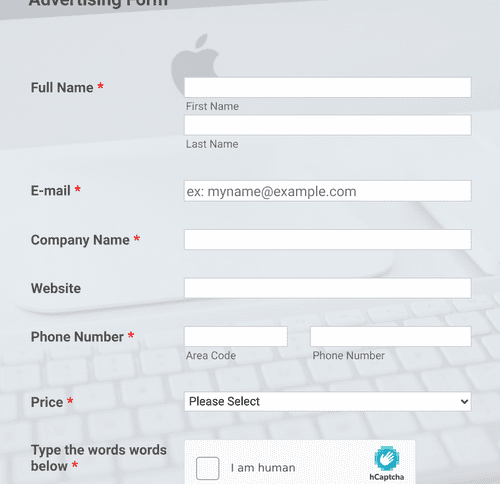 Advertisement Form Example Basic Advertising Form Template | Jotform