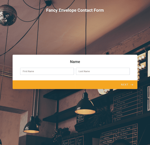 Form Templates: Fancy Envelope Contact Form