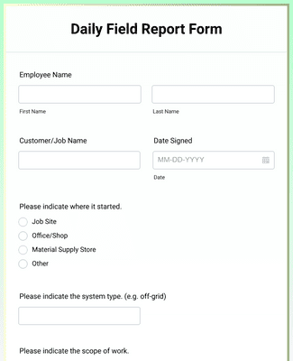 Cleaning Report Form Template | Jotform