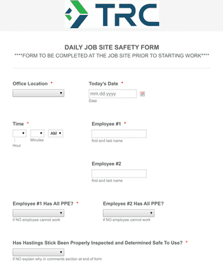 Daily Job Site Safety Briefing Form Template | JotForm