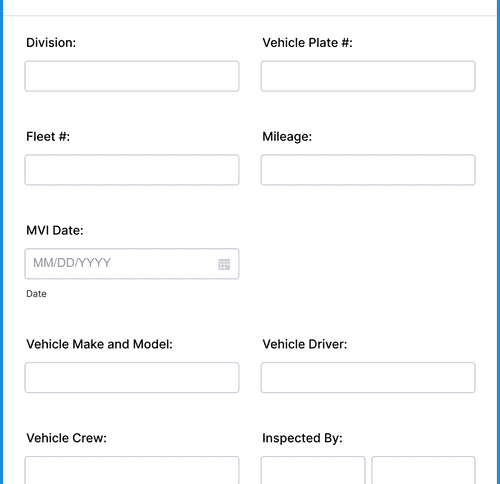 Uber Inspection Form Template | Jotform