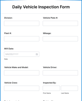  90-Day Mechanical and Federal Annual Inspection Form