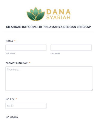 Form Templates: DANA SYARIAH