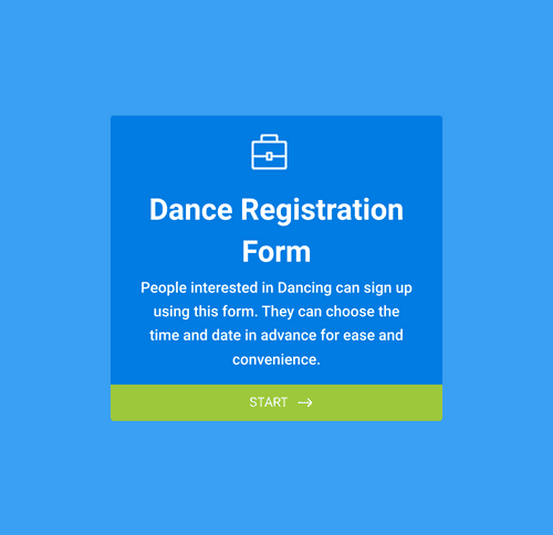 Form Templates: Dance Registration Form