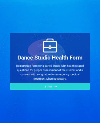 Form Templates: Dance Studio Student's Registration Form