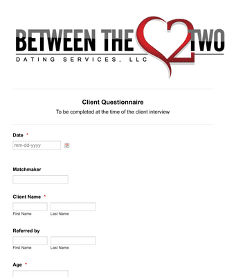 Form Templates: Dating Questionnaire