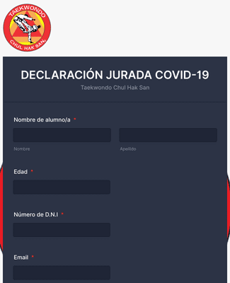 Form Templates: DECLARACIÓN JURADA COVID 19