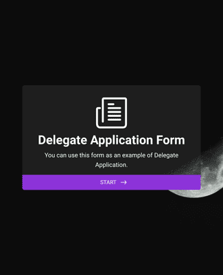 Form Templates: Delegate Application Form