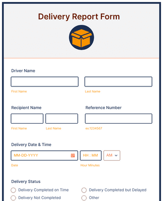 Form Templates: Delivery Report Form