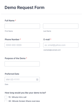 Demo Request Form Template | Jotform