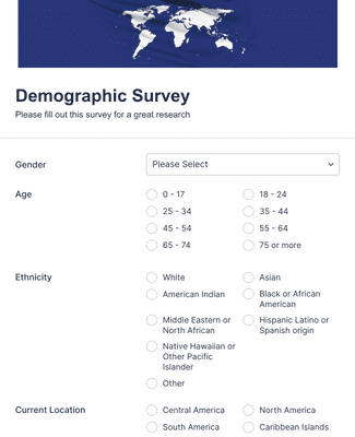 Form Templates: Demographic Survey