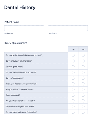 PDF Dental Anamnesis Form: free download available