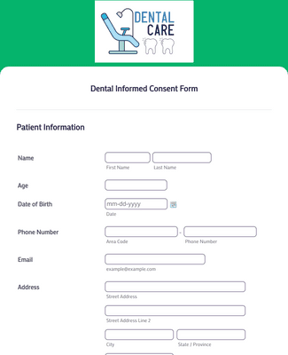 Form Templates: Dental Treatment Informed Consent Form