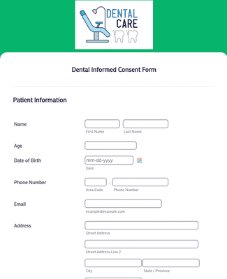 Dental Treatment Informed Consent Form