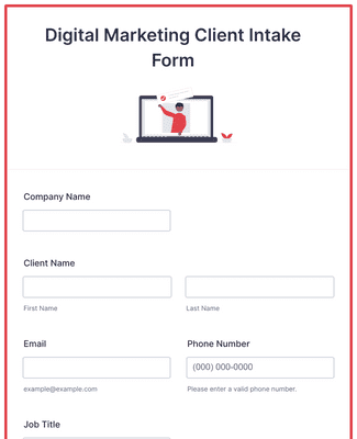 Digital Marketing Client Intake Form