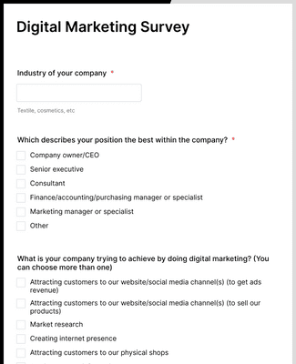 User Experience Survey Form Template | JotForm
