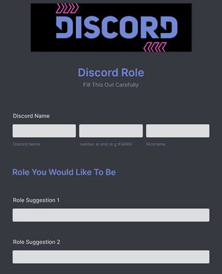 Discord Role Application Form