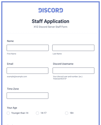 Discord Staff Application