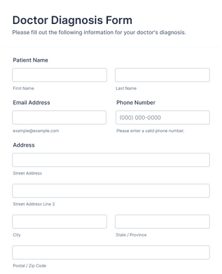 Doctor Diagnosis Form Template | Jotform