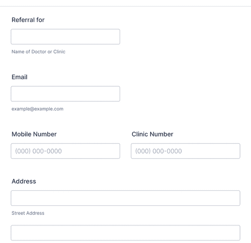 Form Templates: Doctor Referral Form