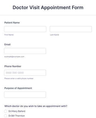 Doctor Visit Appointment Form Template Jotform Doctor Visit Appointment Form Template Jotform