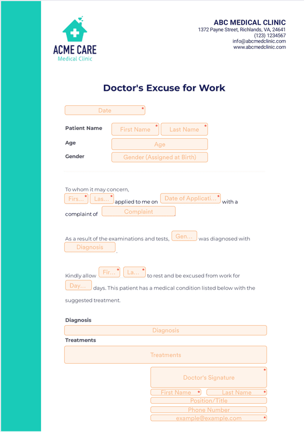 Doctor File Sample Doctors Note For Work Pdf