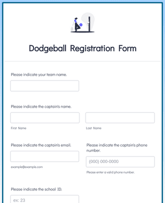 Dodgeball Registration Form